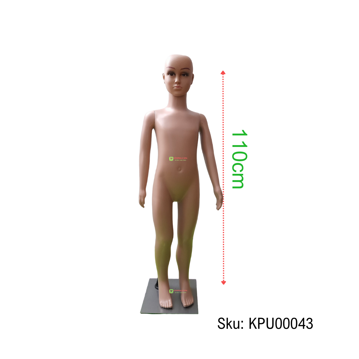 186 Maniqui Cuerpo Entero Niño/Niña Plástico Beige 110cm - Imagen 1
