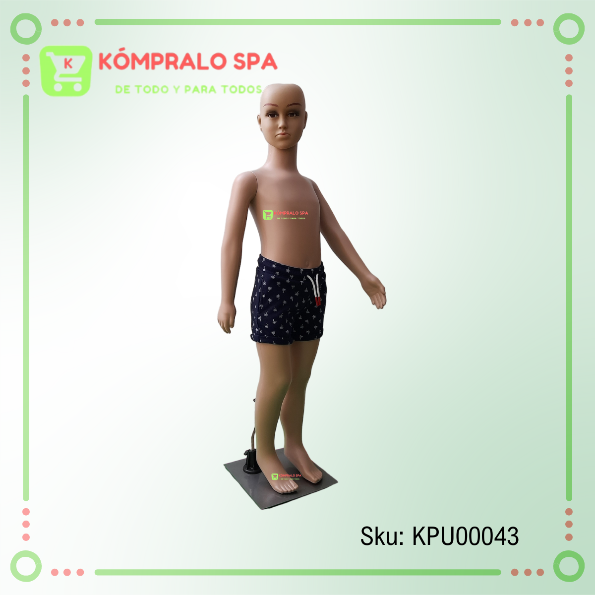 190 Maniqui Cuerpo Entero Niño/Niña Plástico Beige 110cm - Imagen 4