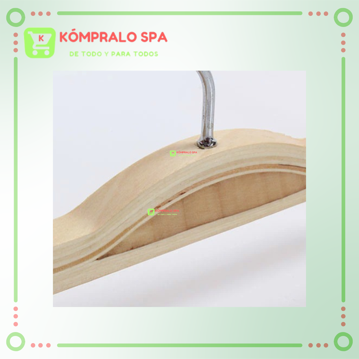 270 Colgadores De Madera Bambú Para Pantalon 32cm - Imagen 2