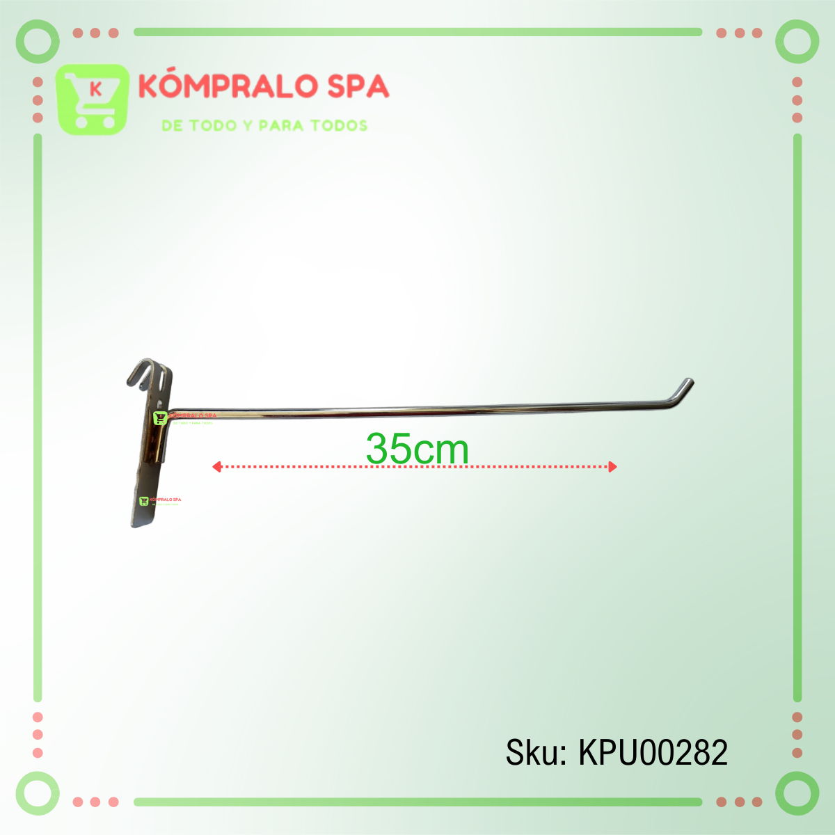 100 Gancho De Metal Para Mallas 35cm - Imagen 1