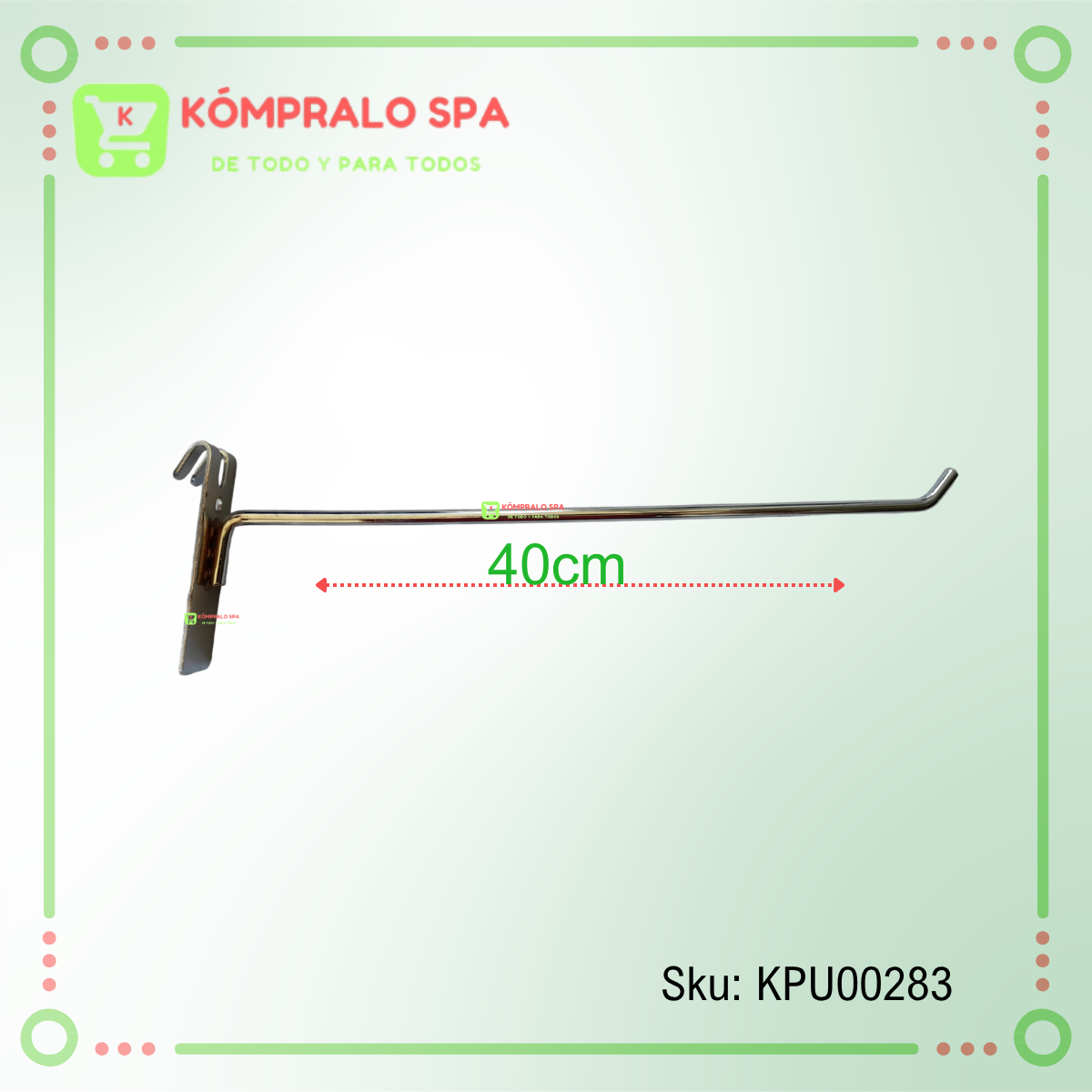 247 Gancho De Metal Para Mallas 40cm - Imagen 3