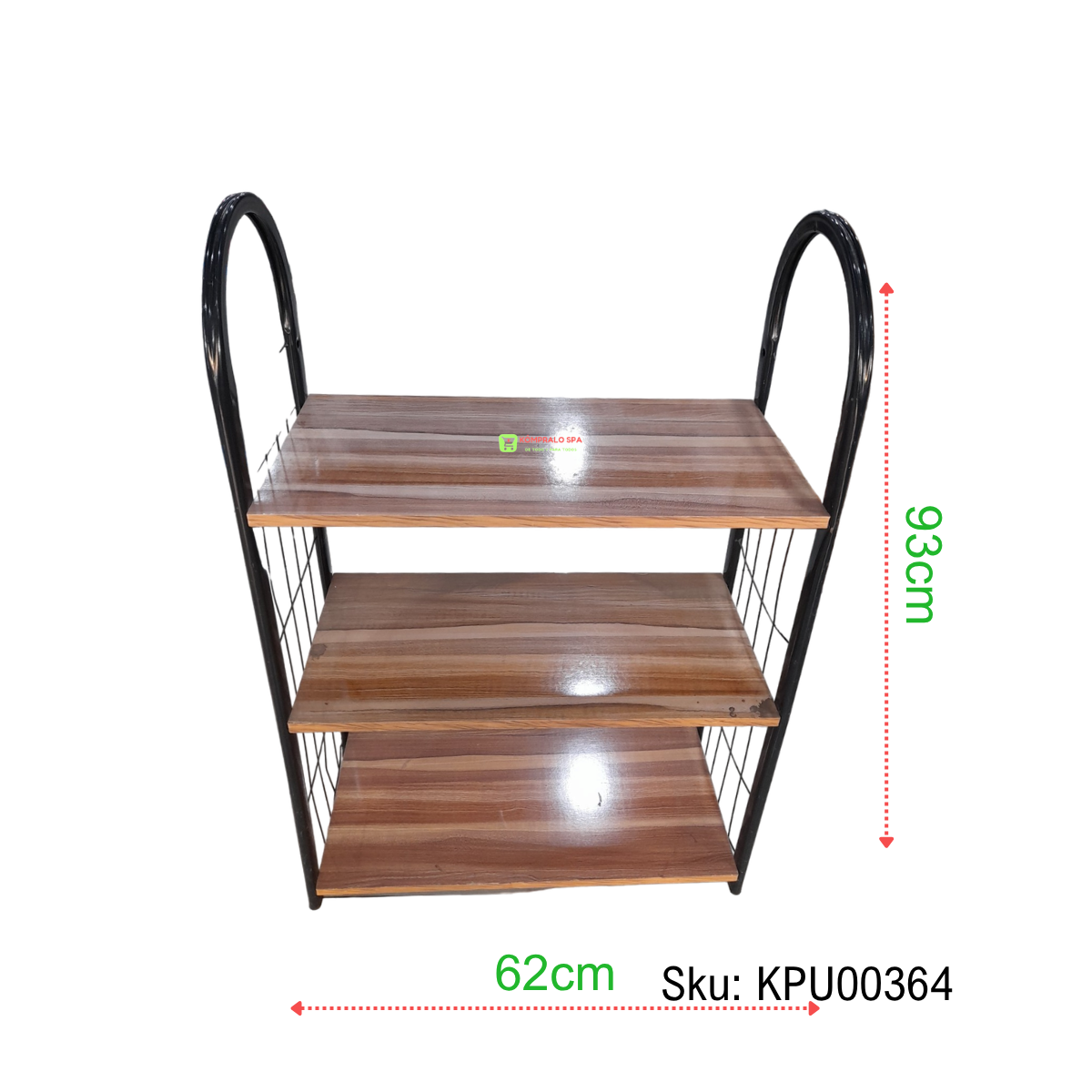 254 Estante Repisa De Madera Para Exhibir Zapatos 3 Niveles - Imagen 1