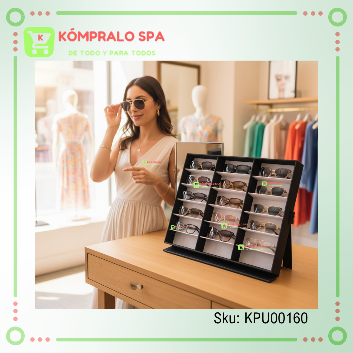 73 Exhibidor De Lentes Tipo Maleta 18 Unidades - Imagen 2