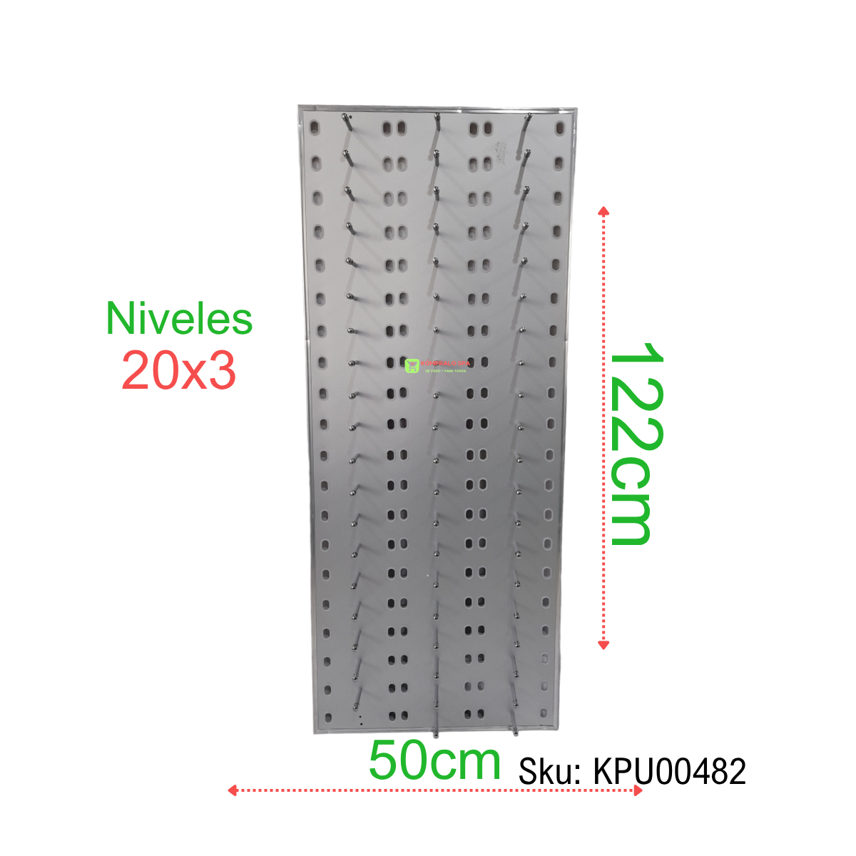 94 Exhibidor de Lentes Metalico Para Colgar 122cm - Imagen 1