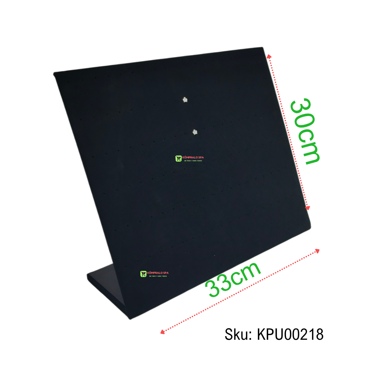 107 Exhibidor De Aros Zarcillos Terciopleo Negro 60 Pares - Imagen 1