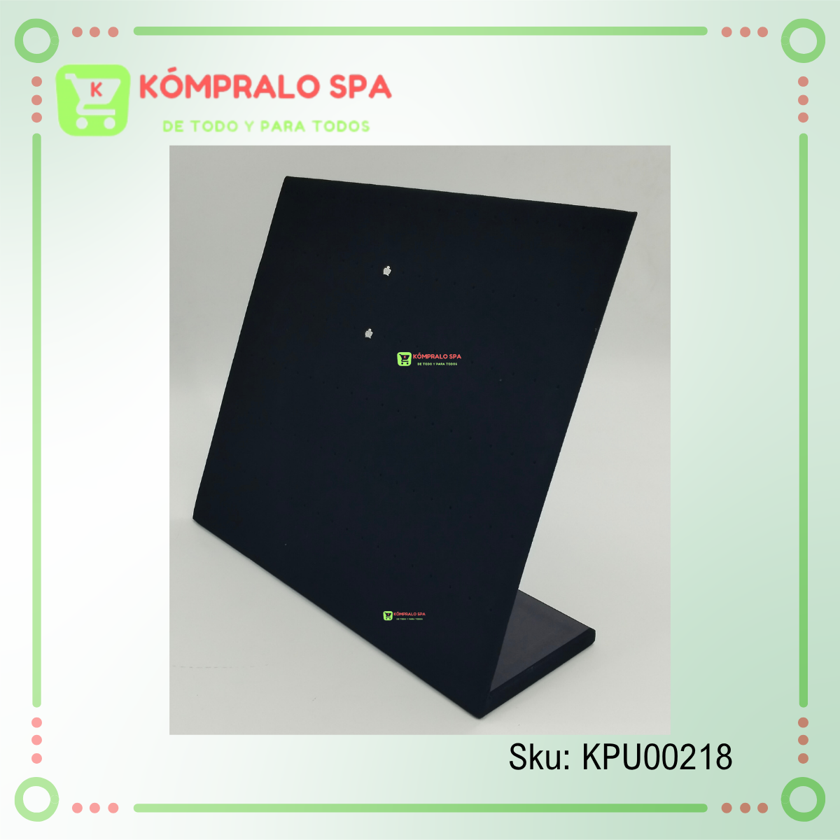 110 Exhibidor De Aros Zarcillos Terciopleo Negro 60 Pares - Imagen 6
