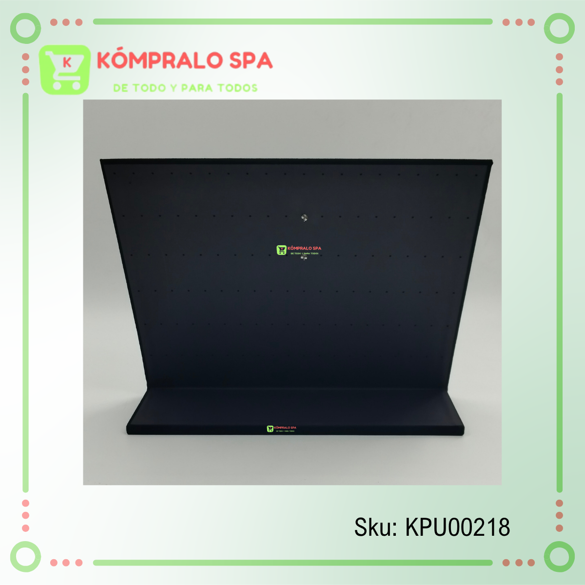 111 Exhibidor De Aros Zarcillos Terciopleo Negro 60 Pares - Imagen 3