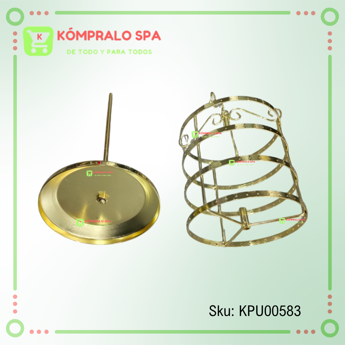 5 Exhibidor Giratorio De Aros o Zarcillos 4 Niveles Dorado 34cm - Imagen 4