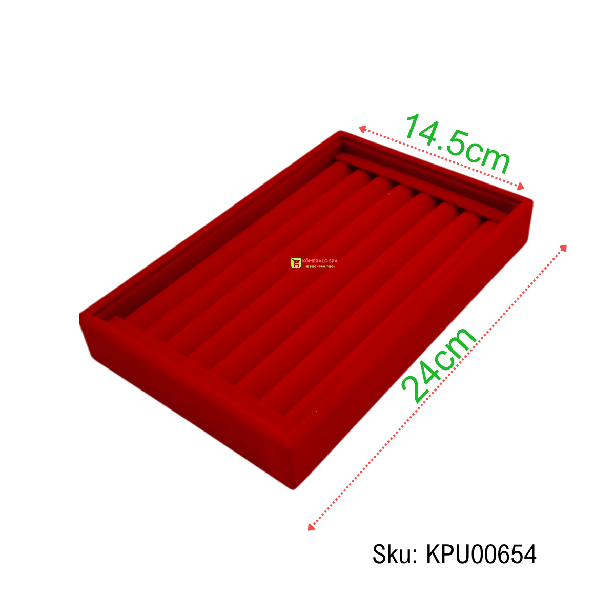 105 Exhibidor De Anillos Terciopelo Rojo 24cm - Imagen 1