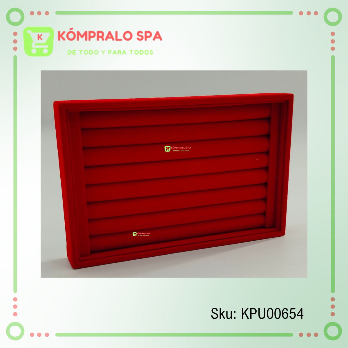 107 Exhibidor De Anillos Terciopelo Rojo 24cm - Imagen 3