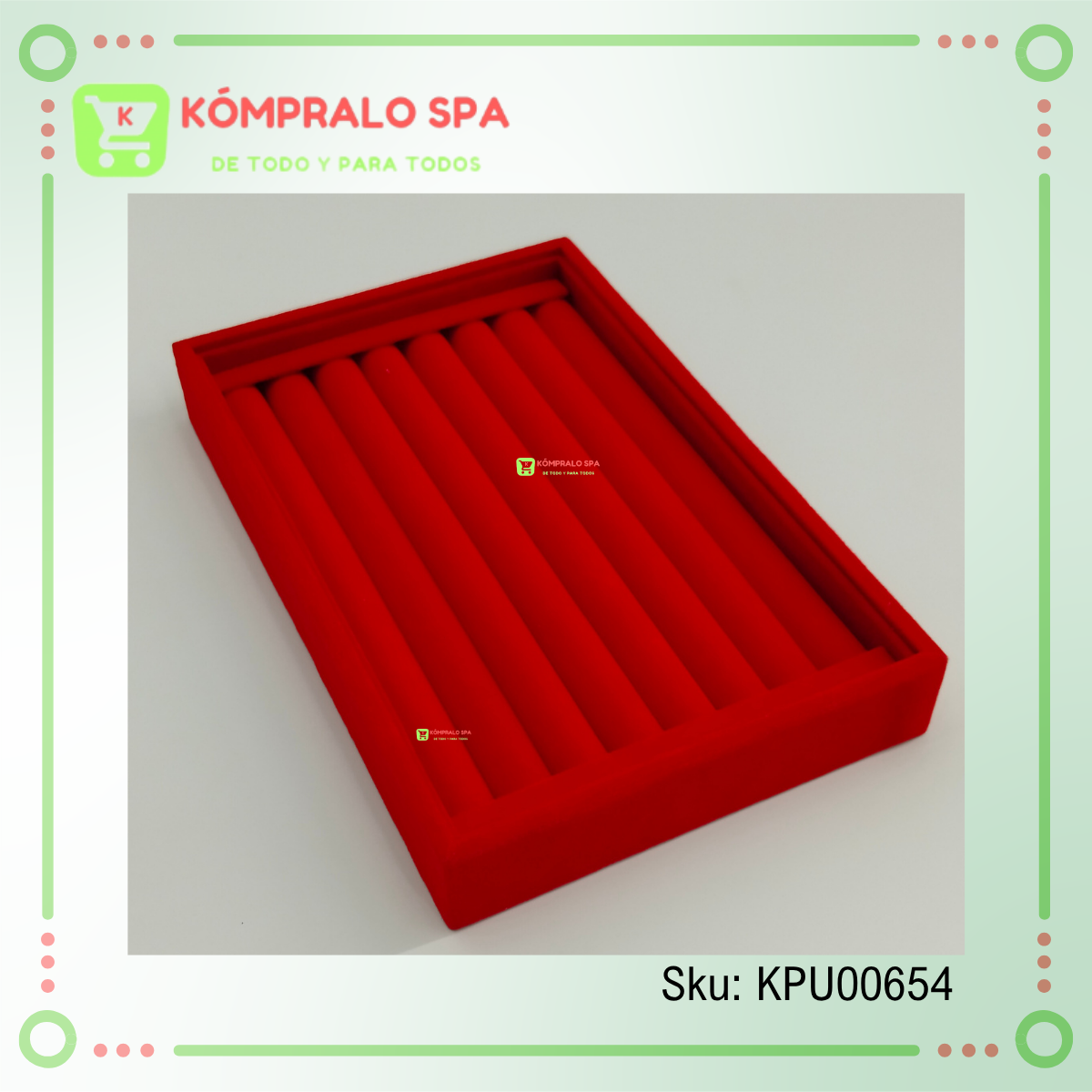 108 Exhibidor De Anillos Terciopelo Rojo 24cm - Imagen 5