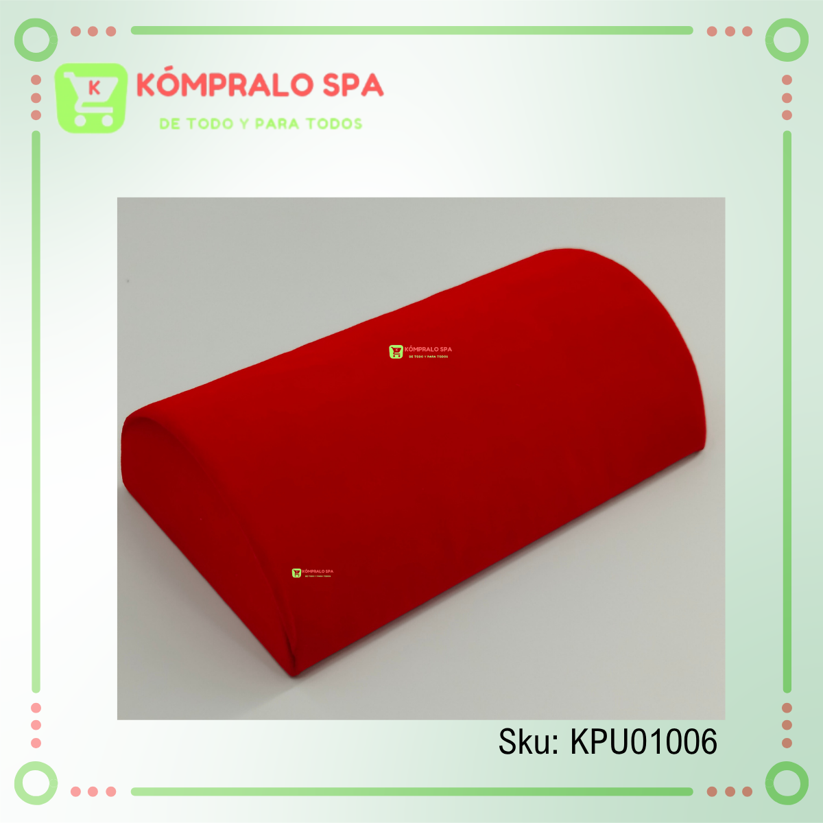 129 Almohada Exhibidora Candenas Collares Esclavas tobilleras Terciopelo Rojo 22cm Ky - Imagen 3