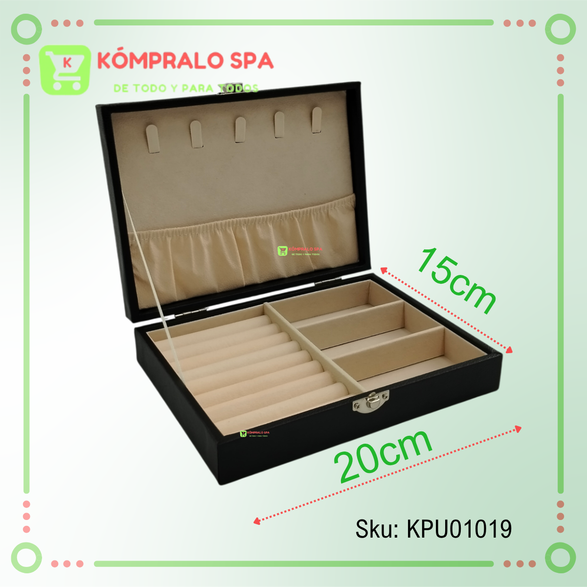 359 Exhibidor De aros Zarcillos Anillos Dijes Negro Con Melon Con Tapa 20cm Ky - Imagen 3