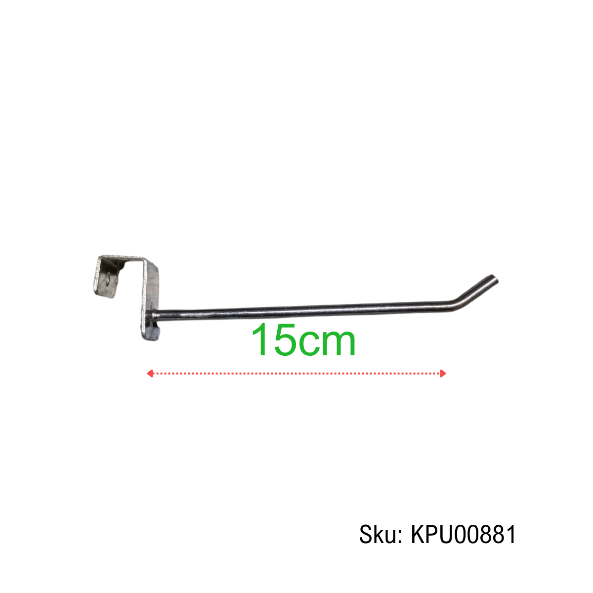 44 Gancho de Metal Para Barra 15cm - Imagen 1