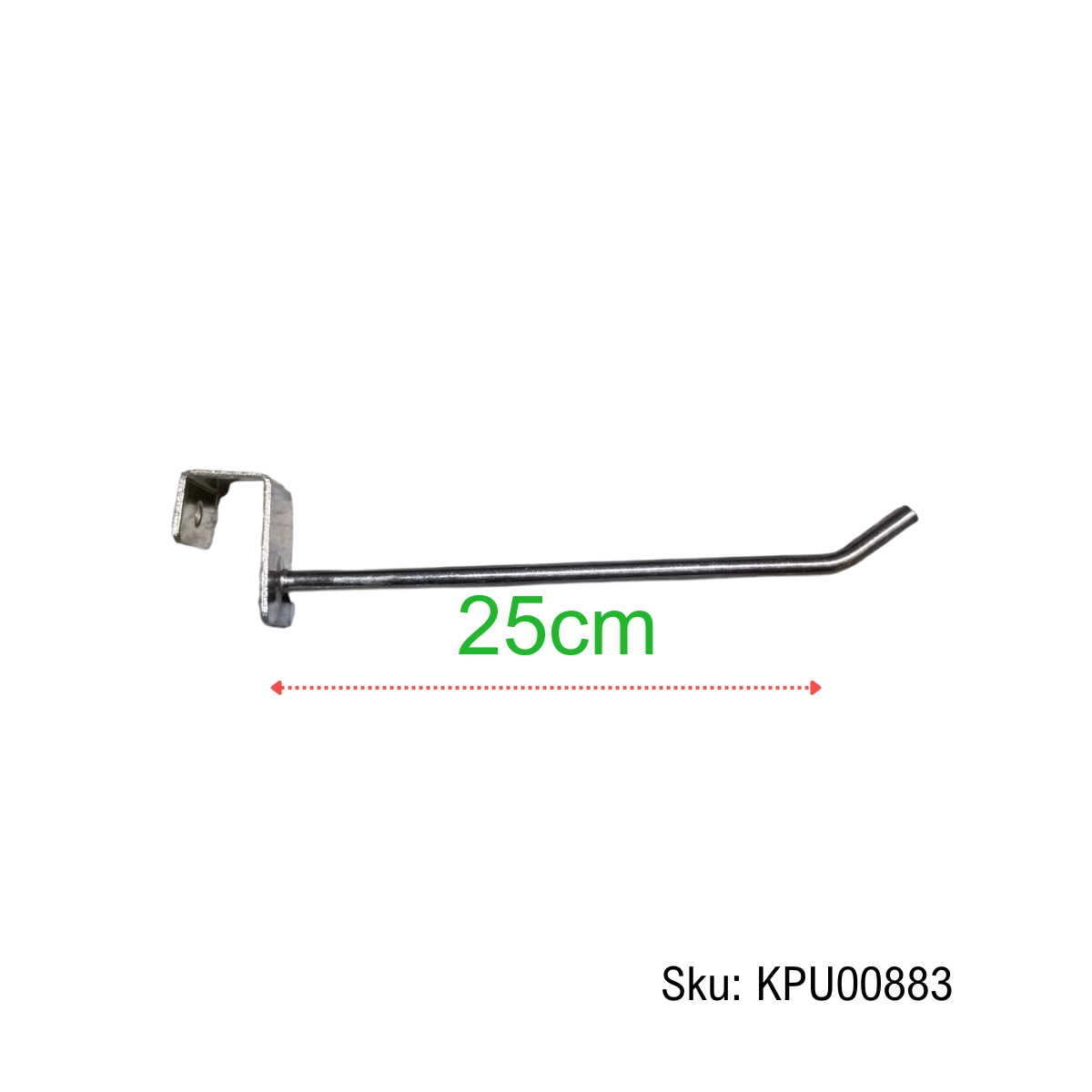 52 Gancho de Metal Para Barra 25cm - Imagen 1