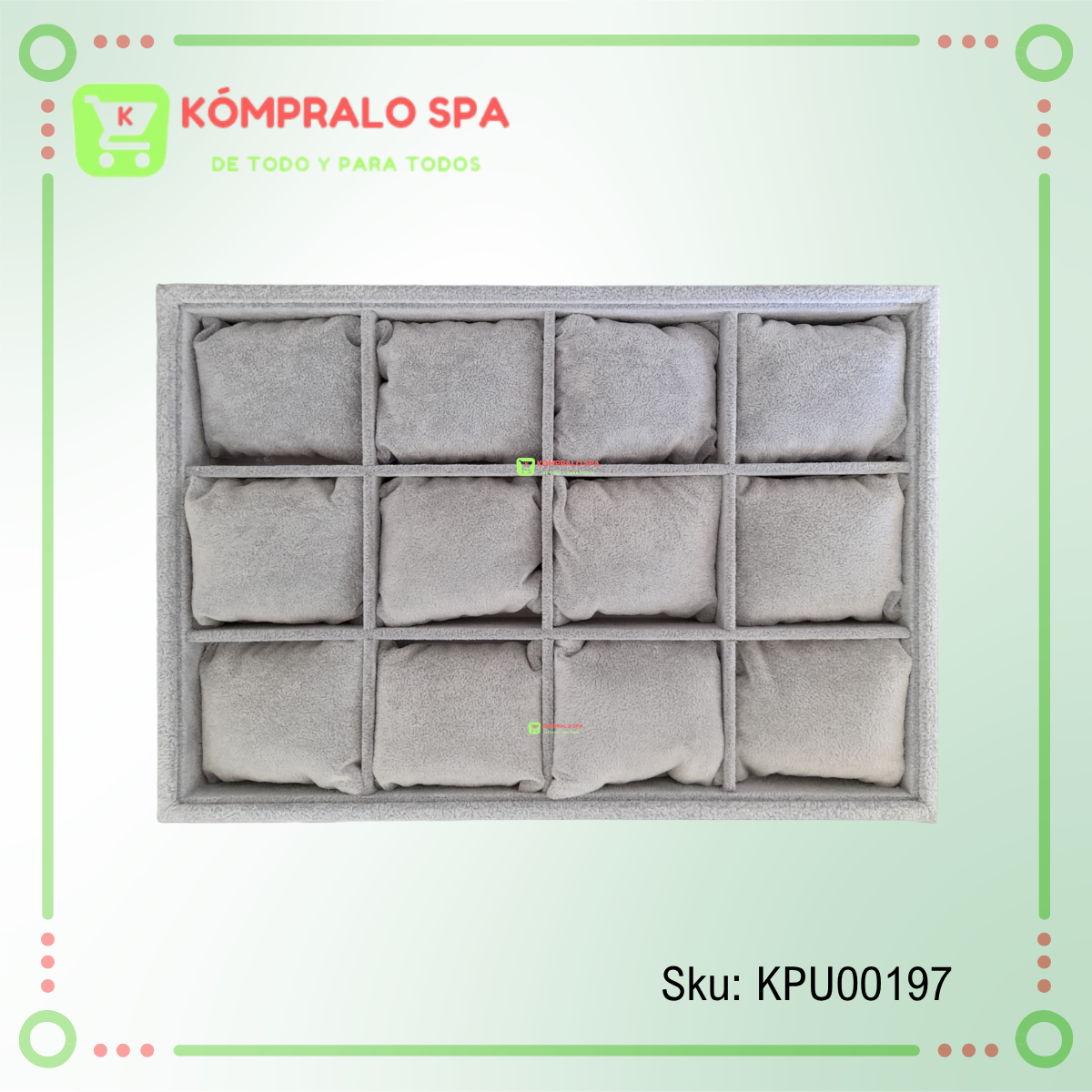 92 Exhibidor De Pulseras Relojes Rectangular Gris Sin Tapa Gris - Imagen 5