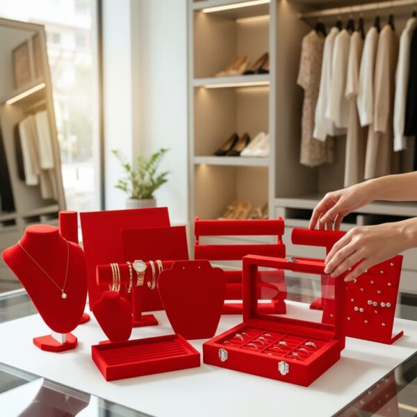 Exhibidores De Joyas Rojos