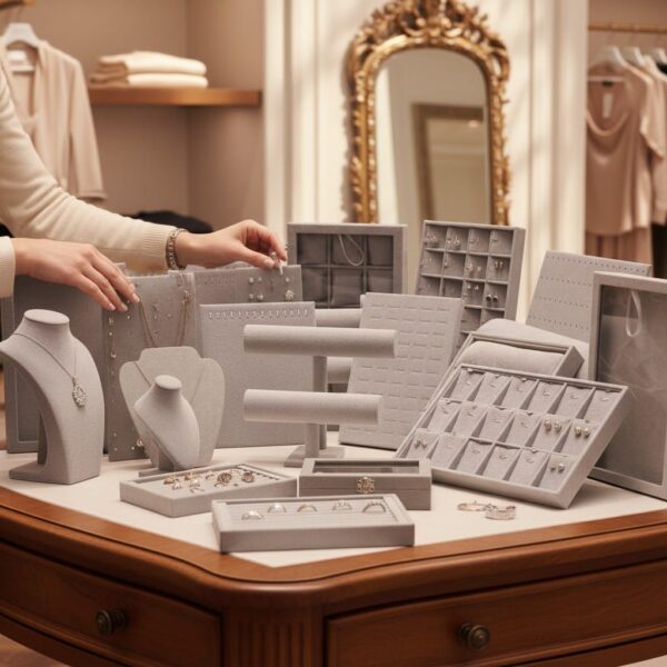 Exhibidores de Joyas Gris