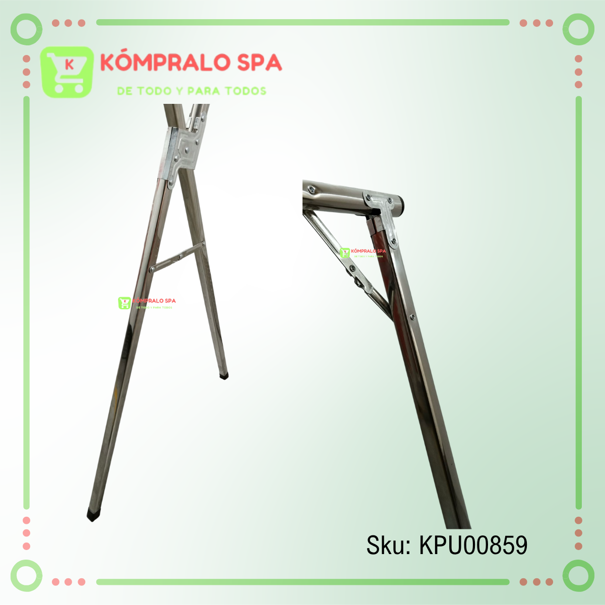 250 Perchero Plegable Extensible Sin Ruedas En X 125Cm - Imagen 5