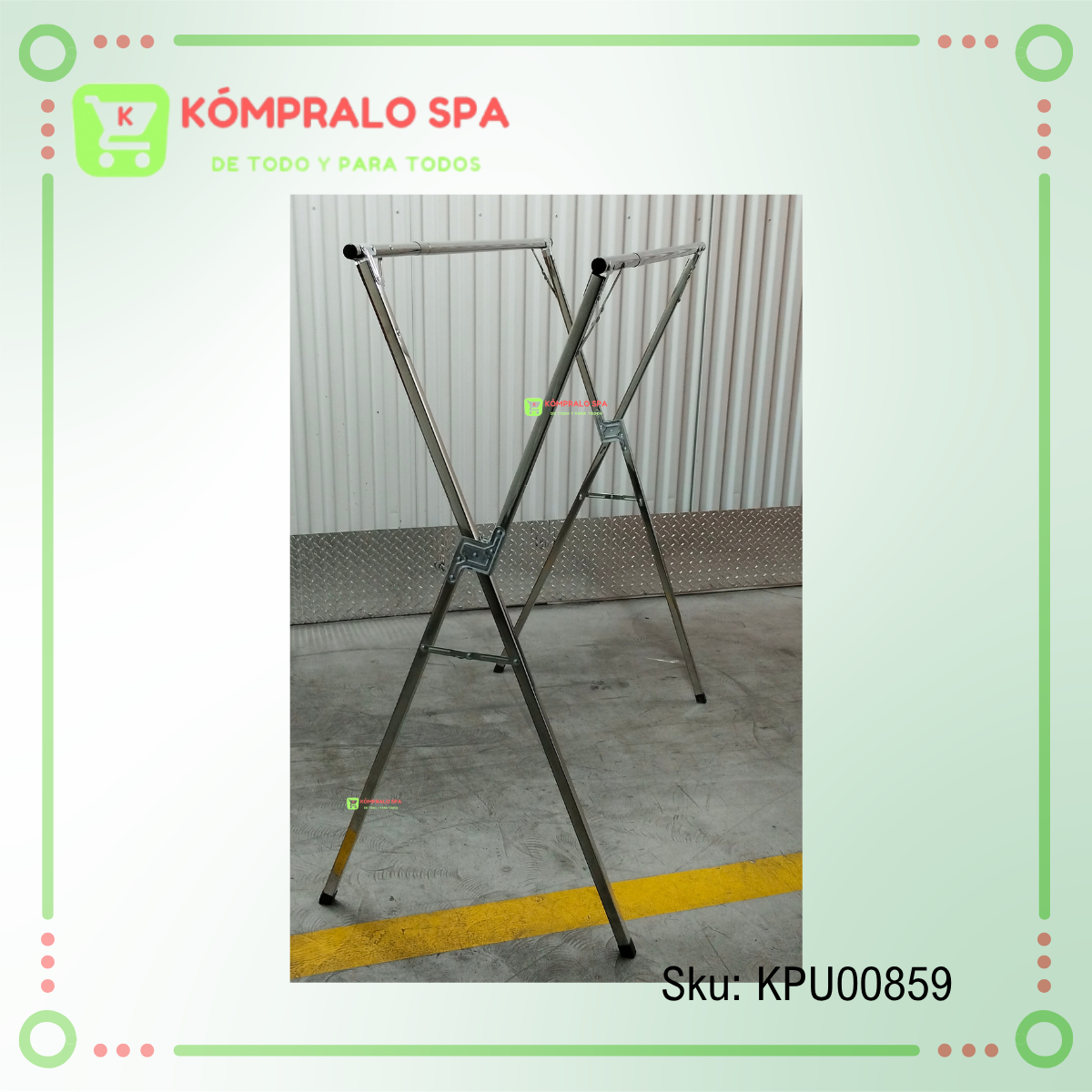 254 Perchero Plegable Extensible Sin Ruedas En X 125Cm - Imagen 12